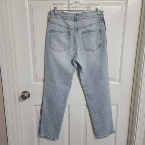 Pilcro Vintage Straight Jeans Aztec Print Stripe Light Wash Size 28 - Picture 5 of 8